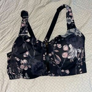 Victoria’s Secret sports bra 38DDD black floral